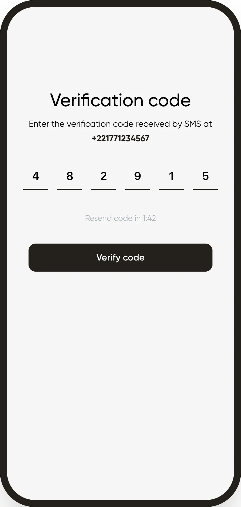 Weplanify: I sign in with my phone number