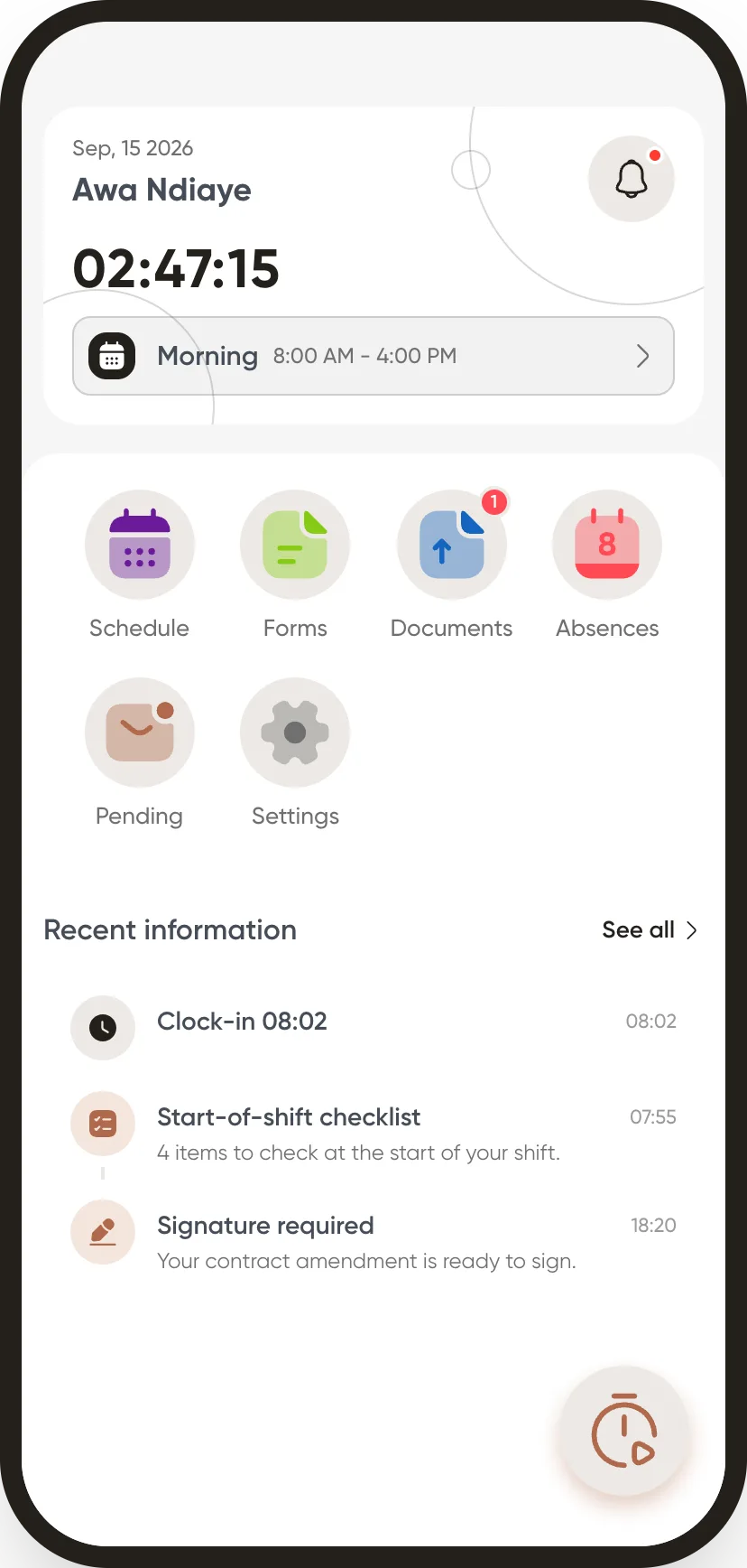 Weplanify: I open the app, my day is right there