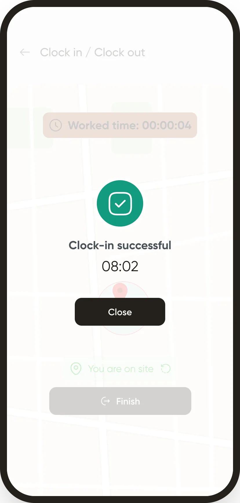 Weplanify: I clock in when I arrive on site