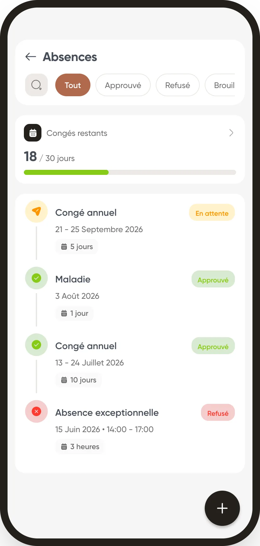 Weplanify : je pose un congé, je suis sa validation