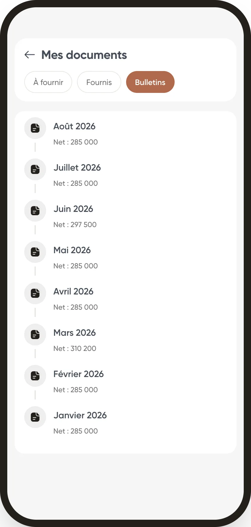 Weplanify : je dépose mes pièces, je retrouve mes bulletins
